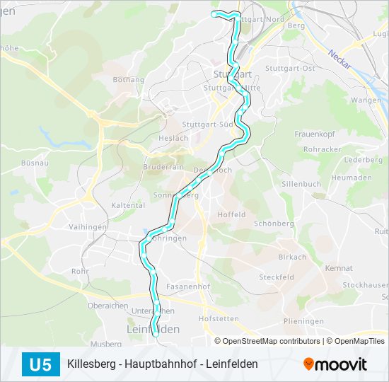 Subway U5: карта маршрута