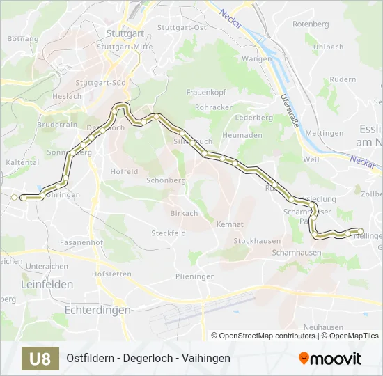 U8 Subway Line Map