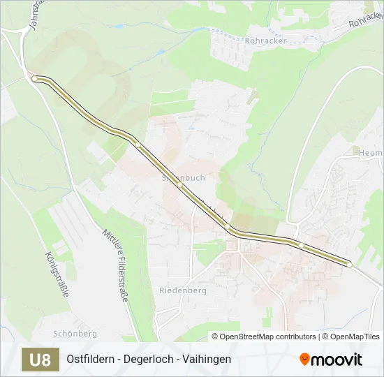 U8 Subway Line Map