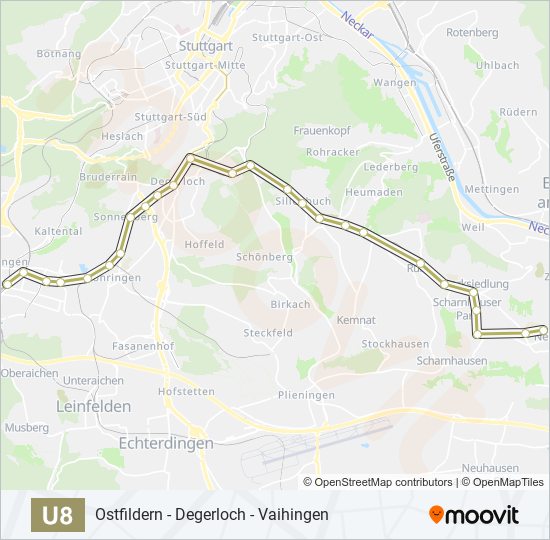 U-Bahnlinie U8 Karte