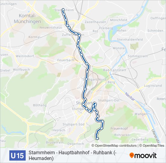 U15 Route Schedules Stops Maps Ruhbank Heumaden