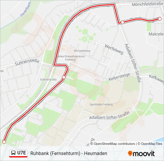 U7E Bus Line Map