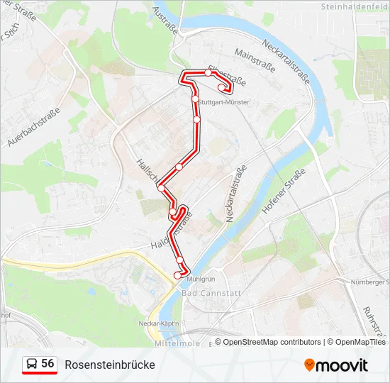 56 Bus Line Map