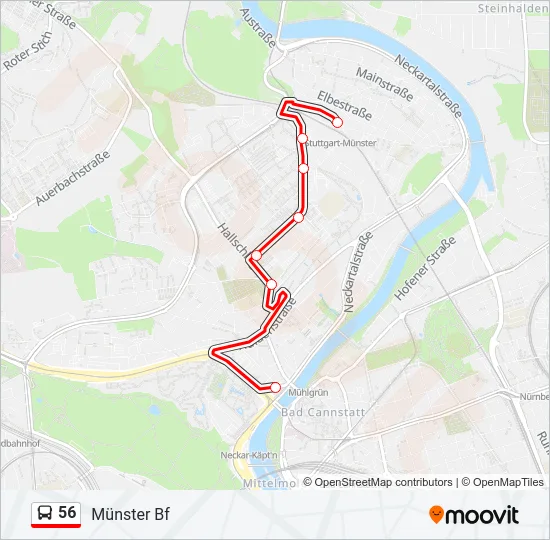 56 Bus Line Map