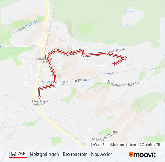 756 bus Line Map