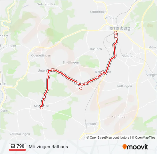 790 Bus Line Map