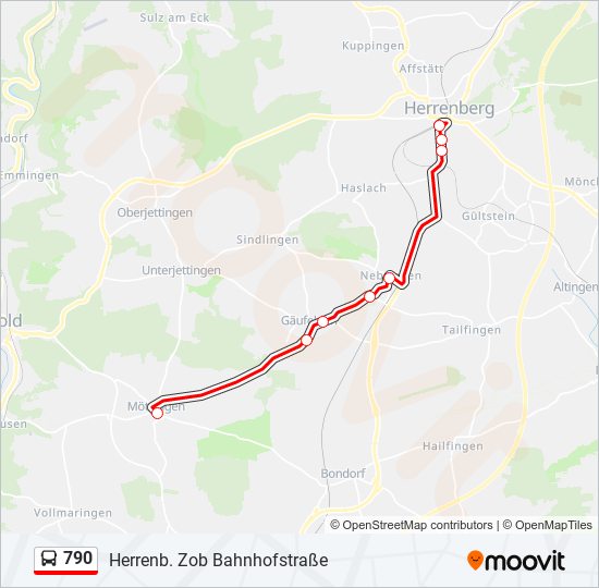 790 bus Line Map