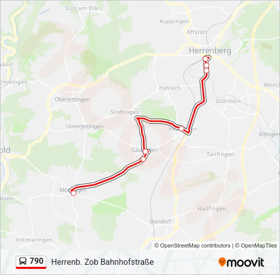 790 Bus Line Map