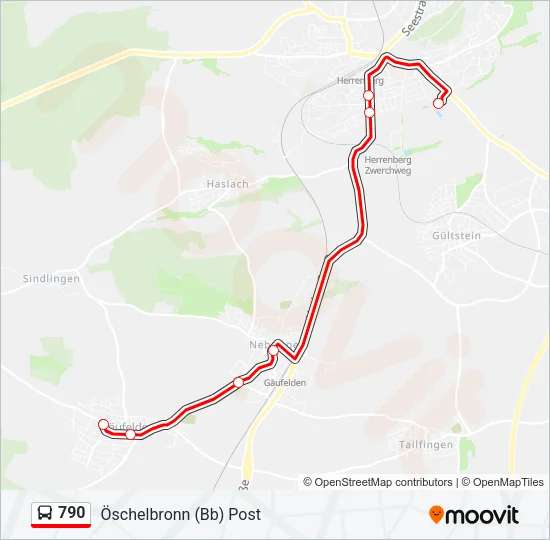 790 Bus Line Map