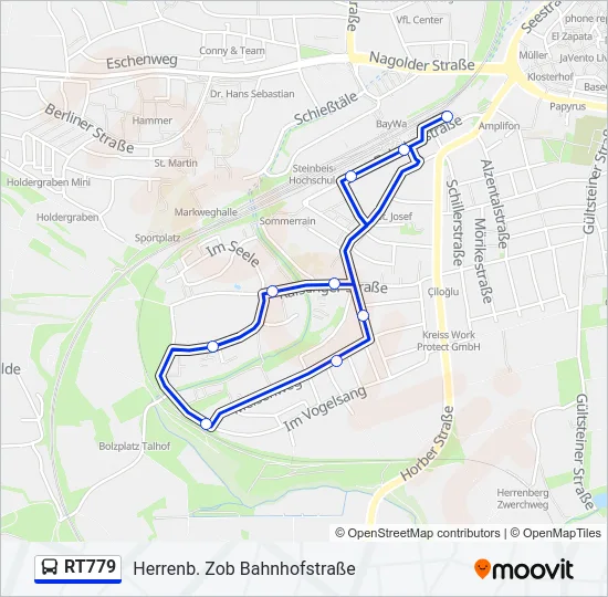 RT779 Bus Line Map