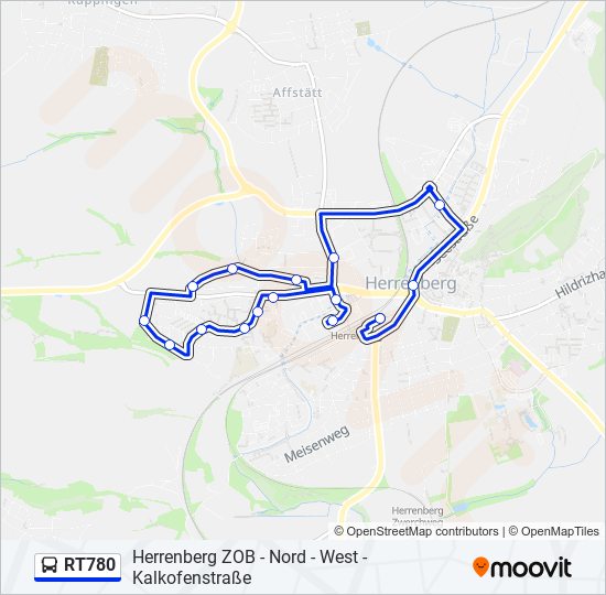 RT780 bus Line Map