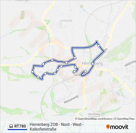 RT780 Bus Line Map
