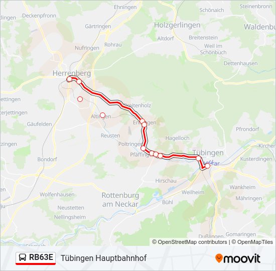 RB63E Bus Line Map