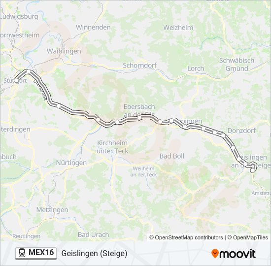 MEX16 train Line Map