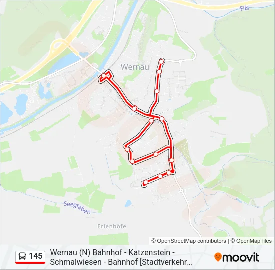 145 Bus Line Map