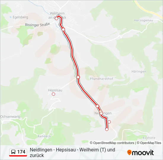 174 Bus Line Map