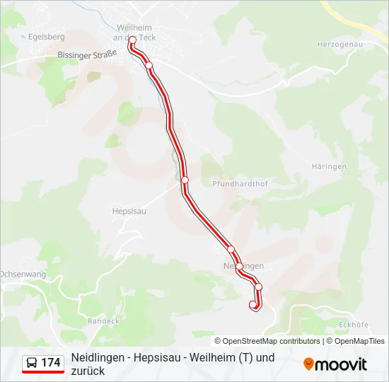 174 Bus Line Map