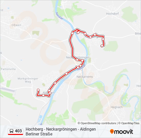 403 bus Line Map