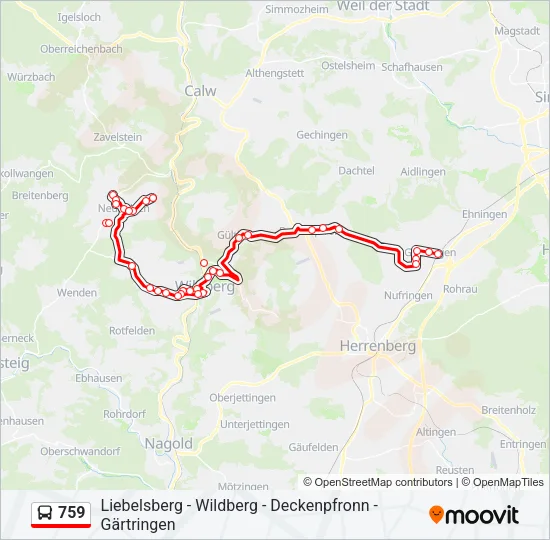 759 Bus Line Map