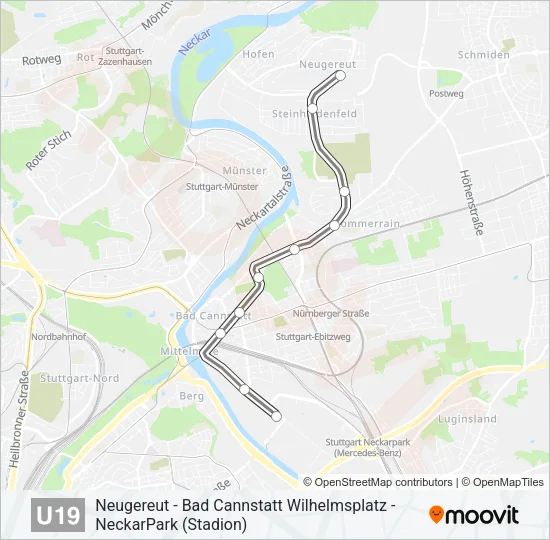 U19 Subway Line Map