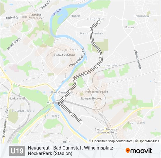 U19 Subway Line Map