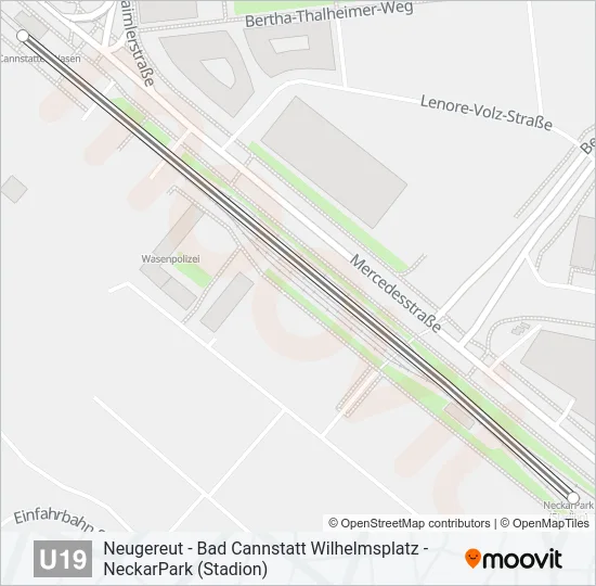 U19 Subway Line Map