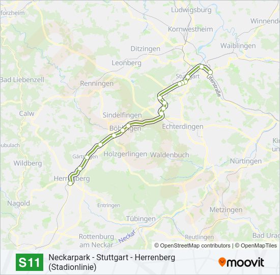 S11 S-Bahn Line Map