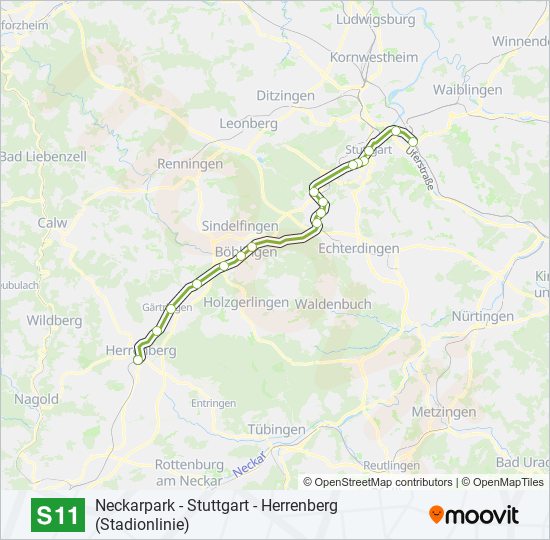 S-Bahn S11: карта маршрута