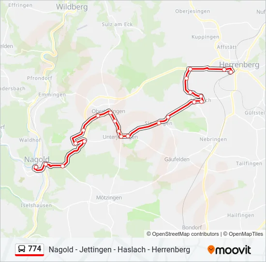 774 Bus Line Map
