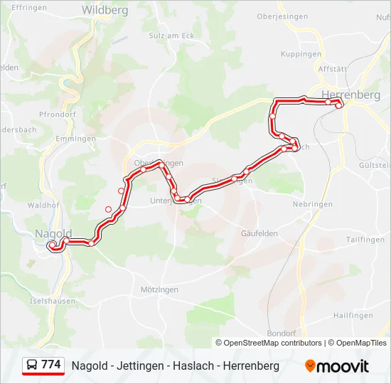 774 Bus Line Map
