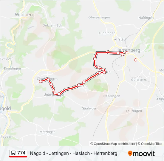 774 Bus Line Map