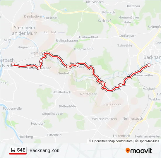 S4E Bus Line Map