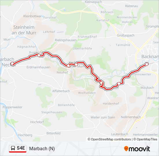 S4E bus Line Map