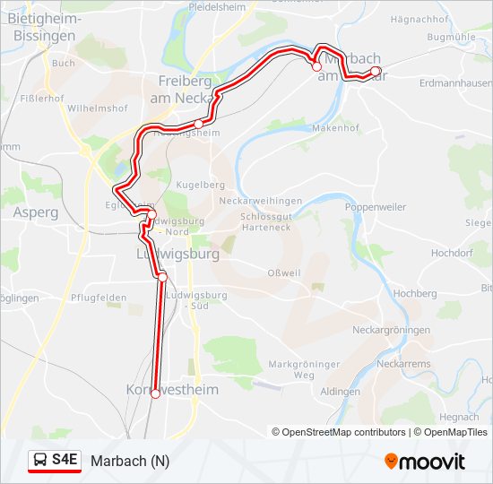 S4E bus Line Map