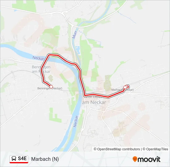 Buslinie S4E Karte