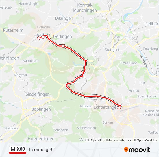 X60 bus Line Map