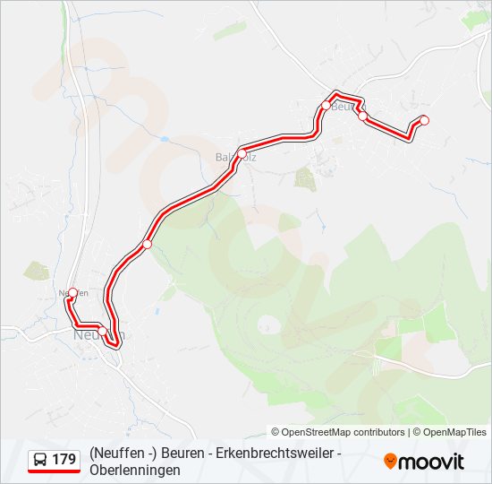 179 bus Line Map