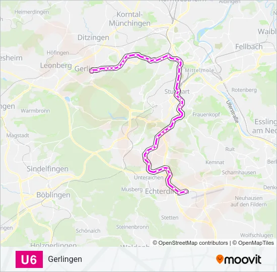 U6 Subway Line Map
