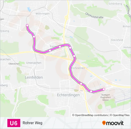 U6 Subway Line Map