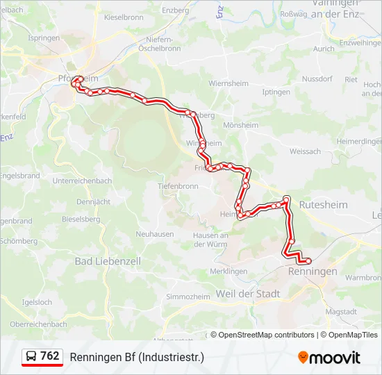 762 Bus Line Map