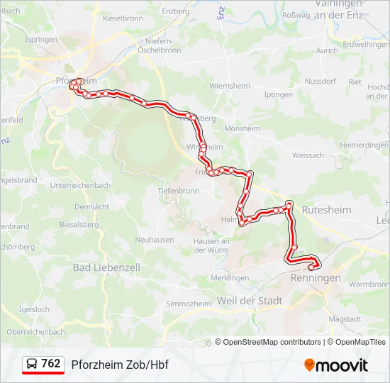 762 Bus Line Map