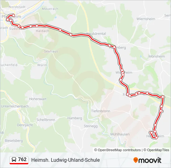 762 Bus Line Map