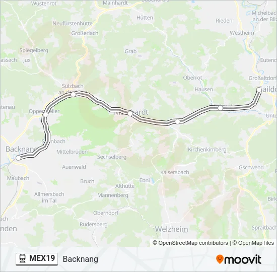 MEX19 Train Line Map