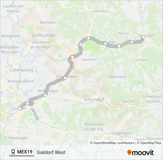 MEX19 Train Line Map