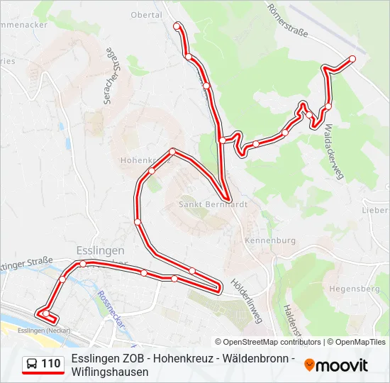 110 Bus Line Map