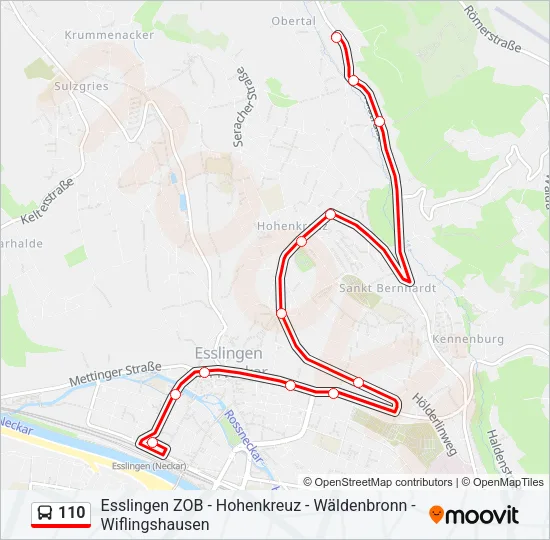 110 Bus Line Map