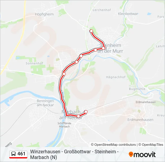 Автобус 461: карта маршрута