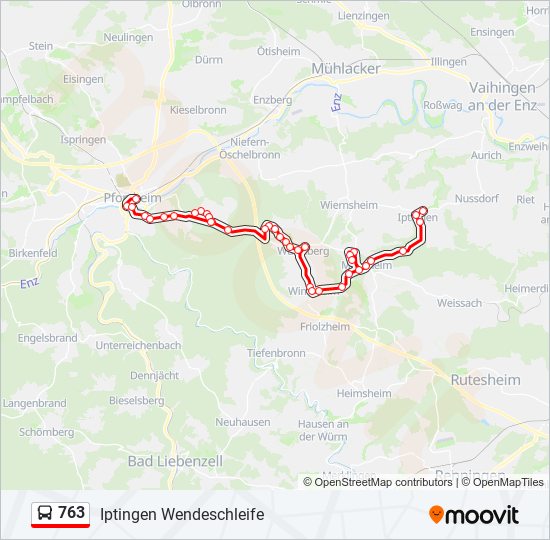 Автобус 763: карта маршрута