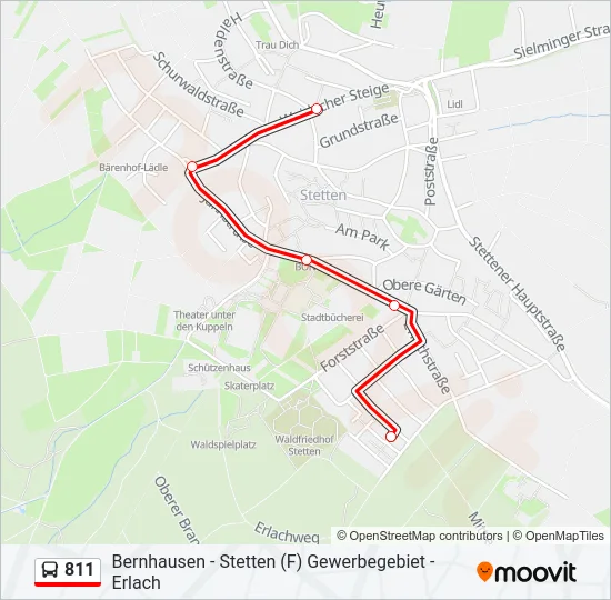 811 Bus Line Map