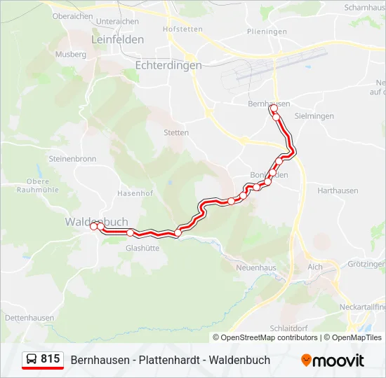 815 Bus Line Map